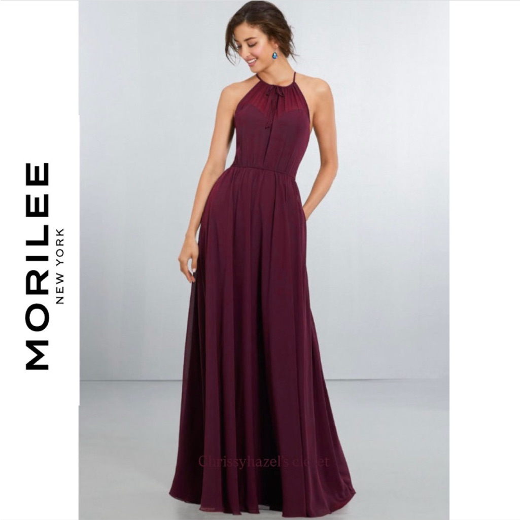 Morilee Bordeaux Bridesmaid/Wedding Guest Dress